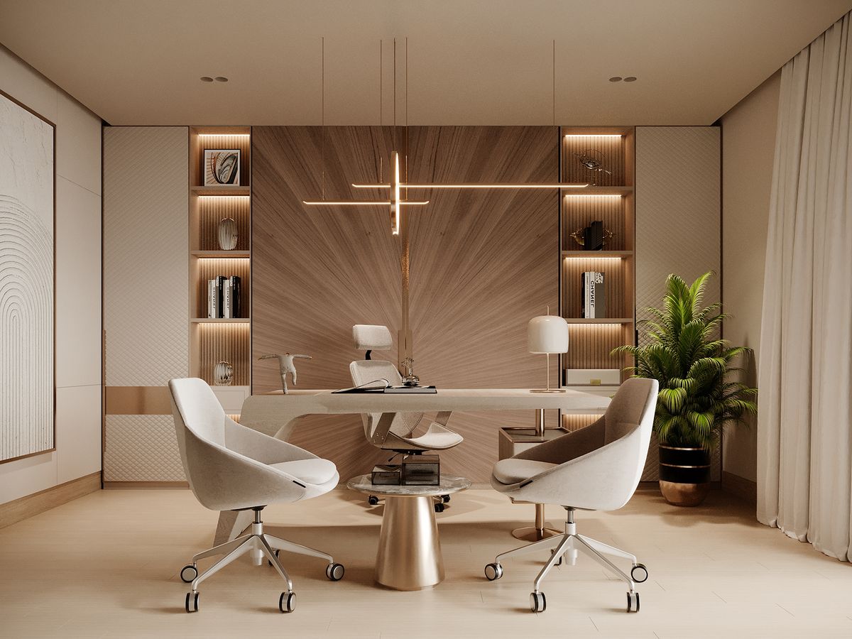 Luxury Executive Suite featuring Integrated Cove Lighting & Executive Chandelier #90